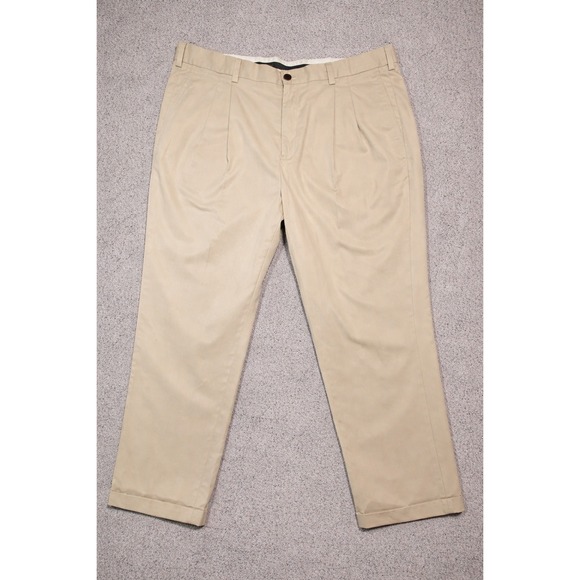 NWOT Lot 3 Eddie Bauer Mens (1)38x31 38x32 Pleated Wrinkle Resistant Chinos NWOT - Picture 2 of 7